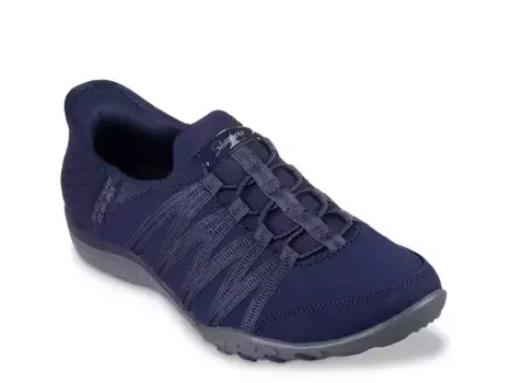 Hands Free Slip-Ins: Breathe Easy Roll-With-Me Слипоны Sneaker Skechers, Navy