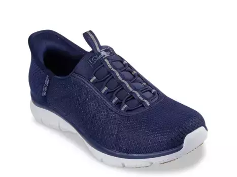 Hands Free Slip-Ins: Brilliance Slip-On Кроссовки - женские Skechers, Navy