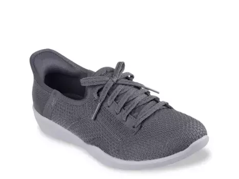 Hands Free Slip-ins: Newbury ST Slip-On Кроссовки - женские Skechers, Grey