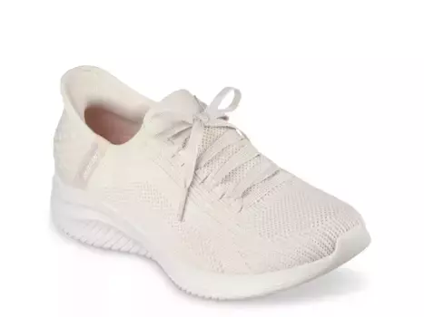 Hands Free Slip-Ins: Ultra Flex 3.0 Brilliant Path Кроссовки - женские Skechers, Natural Beige
