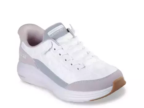 Hands Free Slip-Ins: Vapor Foam Slip-On Кроссовки - женские Skechers, White/Purple