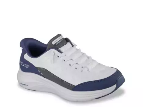 Hands Free Slip-Ins: Vapor Foam Slip-On Кроссовки - женские Skechers, White/Navy
