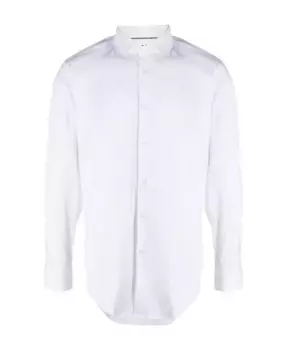 Хэнк расстегнул рубашку Hugo Boss, белый