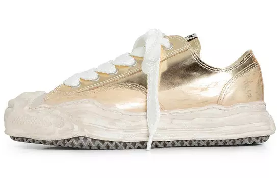 Hank Стильные мужские кеды для скейтбординга с низким верхом, золотистого цвета Mihara Yasuhiro