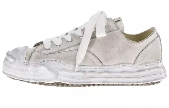 Hank Стильные мужские кеды для скейтбординга с низким верхом белого цвета Mihara Yasuhiro