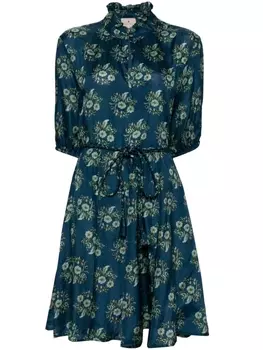 Hannah Artwear платье мини Gaia с цветочным принтом, синий