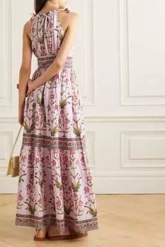 HANNAH ARTWEAR плиссированное платье миди Ari с цветочным принтом, розовый