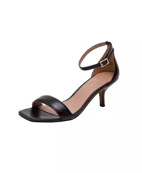 HANNAH | Туфли-сабо на низком каблуке с тонкой лямкой на щиколотке Linea Paolo, черный