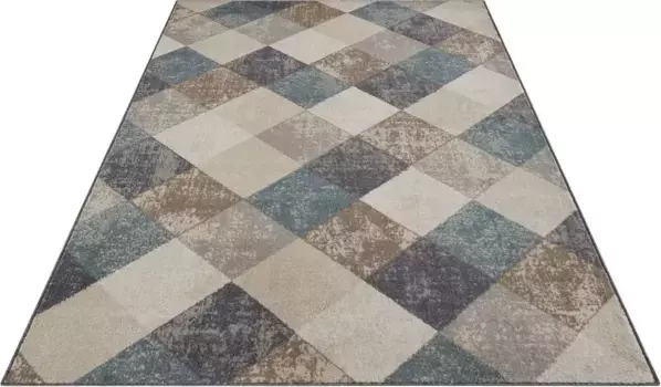 HANSE Домашний ковер "Bakke", прямоугольный, короткий ворс, мягкий, ромбовидный узор, гостиная, спальня, столовая HANSE Home 120х170 см, цвет creme