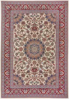 HANSE Домашний ковер "Kadi", прямоугольный, для дома и улицы, ковер, устойчивый к атмосферным воздействиям, балкон, сад, гостиная, ориент HANSE Home 80х165 см, кремовый/красный