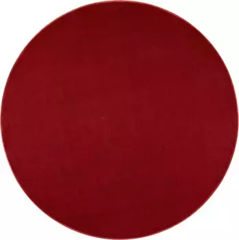 HANSE Домашний Ковер "Шаши", круглый, короткий ворс, однотонный, ковер, мягкий, столовая, детская, прихожая HANSE Home 133 см, красный