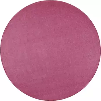 HANSE Домашний Ковер "Шаши", круглый, короткий ворс, однотонный, ковер, мягкий, столовая, детская, прихожая HANSE Home 133 см, розовый