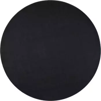 HANSE Домашний Ковер "Шаши", круглый, короткий ворс, однотонный, ковер, мягкий, столовая, детская, прихожая HANSE Home 200 см, черный