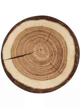 HANSE Домашний ковер "Ствол дерева", круглый, имитация дерева, натуральный, нескользящий, гостиная, спальня, столовая HANSE Home 200 см, коричневый