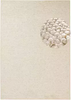 HANSE Домашний ковер "Wolly 2", прямоугольный, плоского переплетения, Сканди, имитация шерсти, столовая, гостиная, прихожая HANSE Home 200х300 см, цвет creme