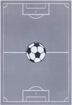 HANSE Home ковер "Estadio", прямоугольный, детский ковер, игровой коврик, игровой коврик, футбол, детская комната 200х290 см, серый/черный