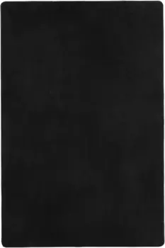 HANSE Home Ковер "Fancy", прямоугольный, короткий ворс, мягкий, однотонный, сшитый, гостиная, спальня, столовая 80х150 см, черный