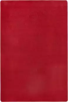 HANSE Home Ковер "Fancy", прямоугольный, короткий ворс, мягкий, однотонный, сшитый, гостиная, спальня, столовая 200х280 см, красный