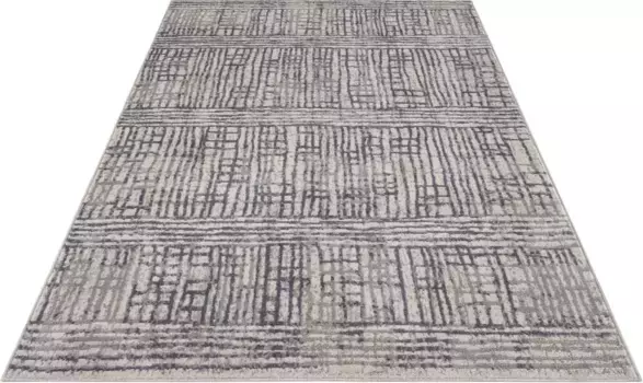 HANSE Home Ковер "Sole", прямоугольный, короткий ворс, мягкий, винтажный, гостиная, спальня, столовая, прихожая 200х280 см, кремовый/серый