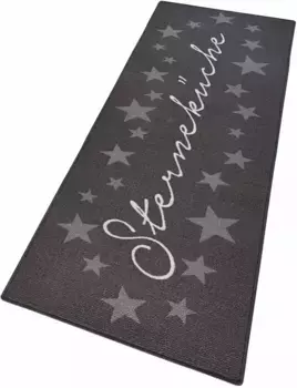 HANSE Home кухонная дорожка "Star Kitchen", прямоугольная, направляющая, противоскользящая, кухонный ковролин, кухня, ковролин, легкий в уходе, прихожая 67х180 см, серый