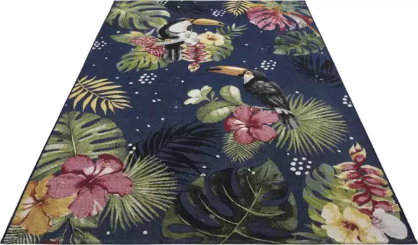 HANSE Home уличный ковер "Tropical Dream", прямоугольный, для дома и улицы, ковер, устойчивый к атмосферным воздействиям, для балкона, сада, гостиной 160х235 см, синий