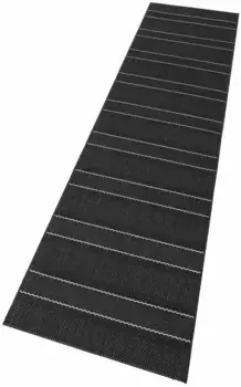 HANSE Homerunner "Frth", прямоугольный, для внутреннего и наружного применения, ковер, устойчивый к атмосферным воздействиям, балкон, сад, гостиная, современный 80х300 см, черный
