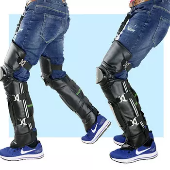 Haolebao защитные ветрозащитные и теплые удлиненные наколенники из нержавеющей стали, защищающие от падения, защитное оборудование для езды на велосипеде