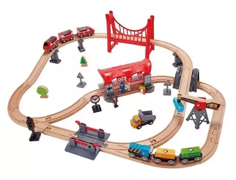 Hape, детская пригородная поездка на поезде-кране