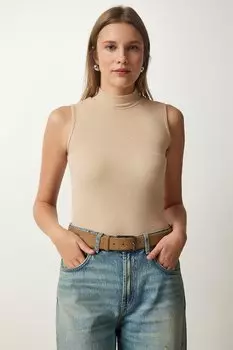 Happiness Istanbul, Платье без рукавов со сборками Happiness Istanbul, бежевый