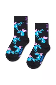 Happy Socks Детские носки Детские носки с драконом в стиле аниме, темно-синий