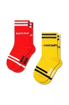 Happy Socks Детские носки Детские носки с кетчупом, 2 пары, мультиколор