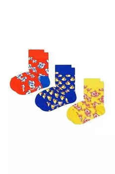 Happy Socks Детские носки с животными, 3 шт., мультиколор