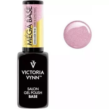 Hardi Mega Base UV Led Гибридный гель-лак для ногтей SHIMMER PINK Pink 8 мл Victoria Vynn