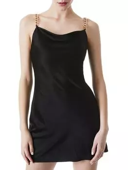 Harmony Женское Короткое Мини Платье Цепи Alice and Olivia, черный
