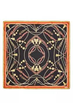 Harness черный шарф из шелкового твила 90х90 см Beymen