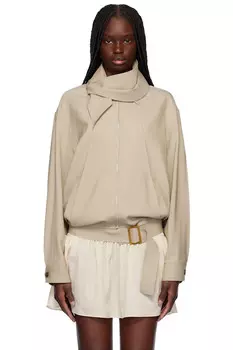 Харрингтон с шарфом Recto, бежевый