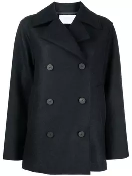 Harris Wharf London двубортная куртка из вирджинской шерсти, синий