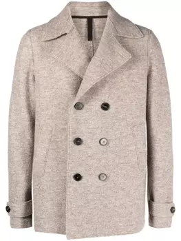 Harris Wharf London двубортное пальто на пуговицах, нейтральный цвет