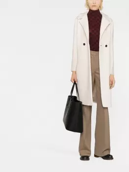 Harris Wharf London двубортное пальто, нейтральный цвет