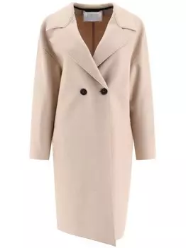 Harris Wharf London двубортное пальто с приспущенными плечами, нейтральный цвет