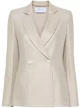 Harris Wharf London двубортный блейзер, нейтральный цвет