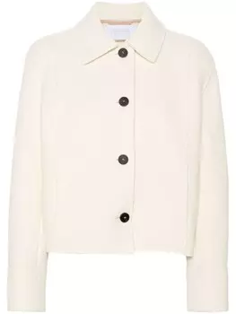 Harris Wharf London куртка-рубашка из вирджинской шерсти, белый