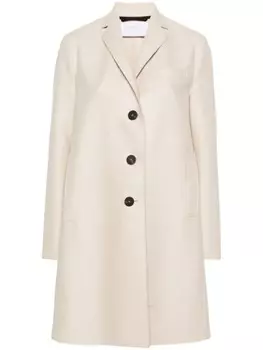 Harris Wharf London однобортное пальто из натуральной шерсти, нейтральный цвет