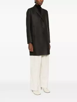 Harris Wharf London однобортное пальто из натуральной шерсти, коричневый