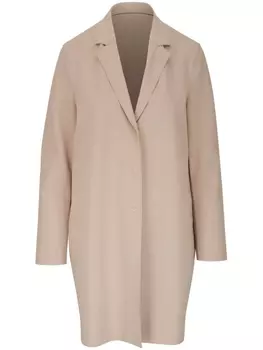 Harris Wharf London однобортное пальто с потайной застежкой, нейтральный цвет