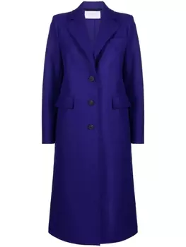 Harris Wharf London однобортное шерстяное пальто, фиолетовый
