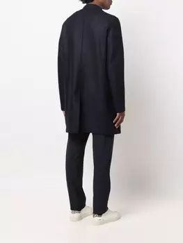 Harris Wharf London однобортное шерстяное пальто, синий