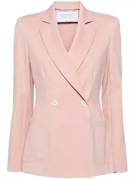 Harris Wharf London однобортный блейзер с объемными плечами, розовый