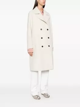 Harris Wharf London пальто из вирджинской шерсти, белый