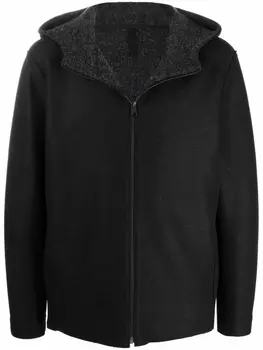 Harris Wharf London пальто на молнии с капюшоном, черный